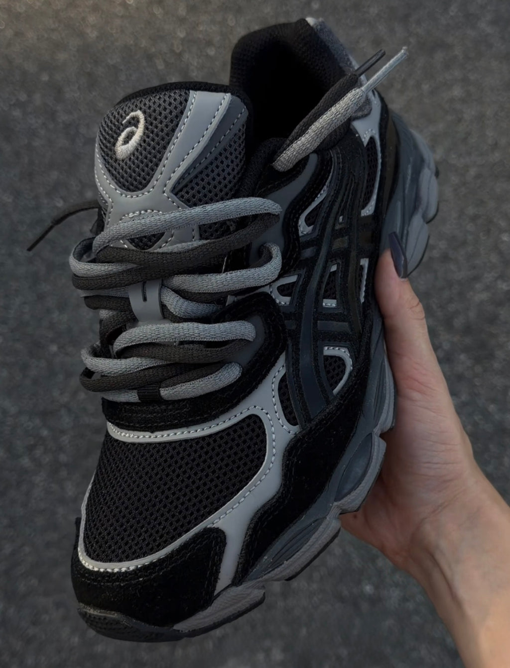 Asics GEL NYC graphite grey- double laces