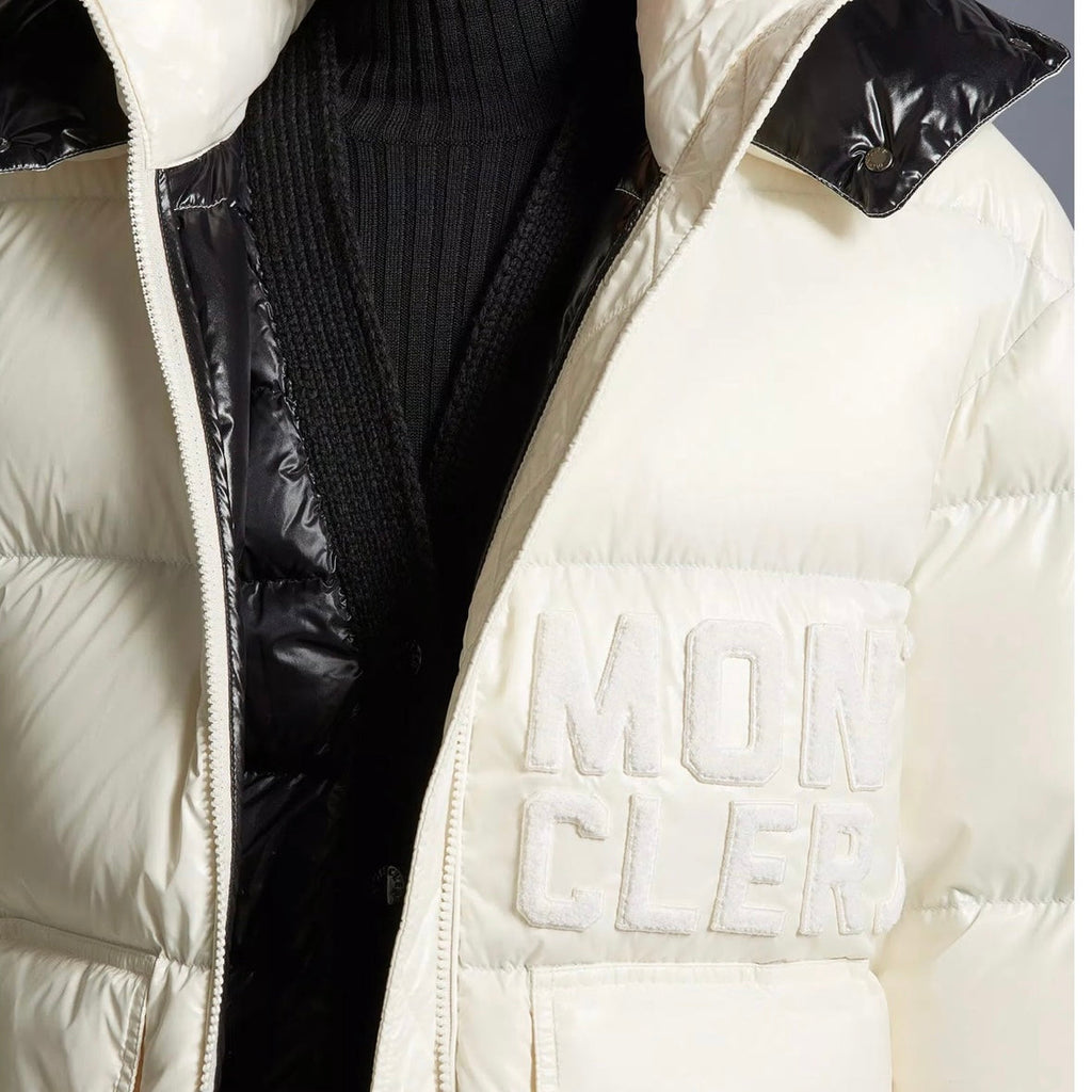 Moncler Abbaye Down Jacket- White