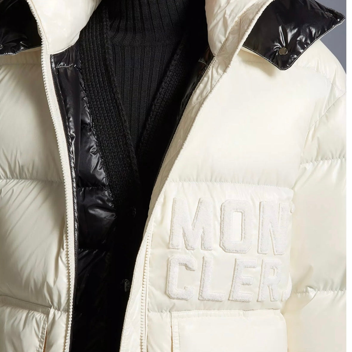 Moncler Abbaye Down Jacket- White